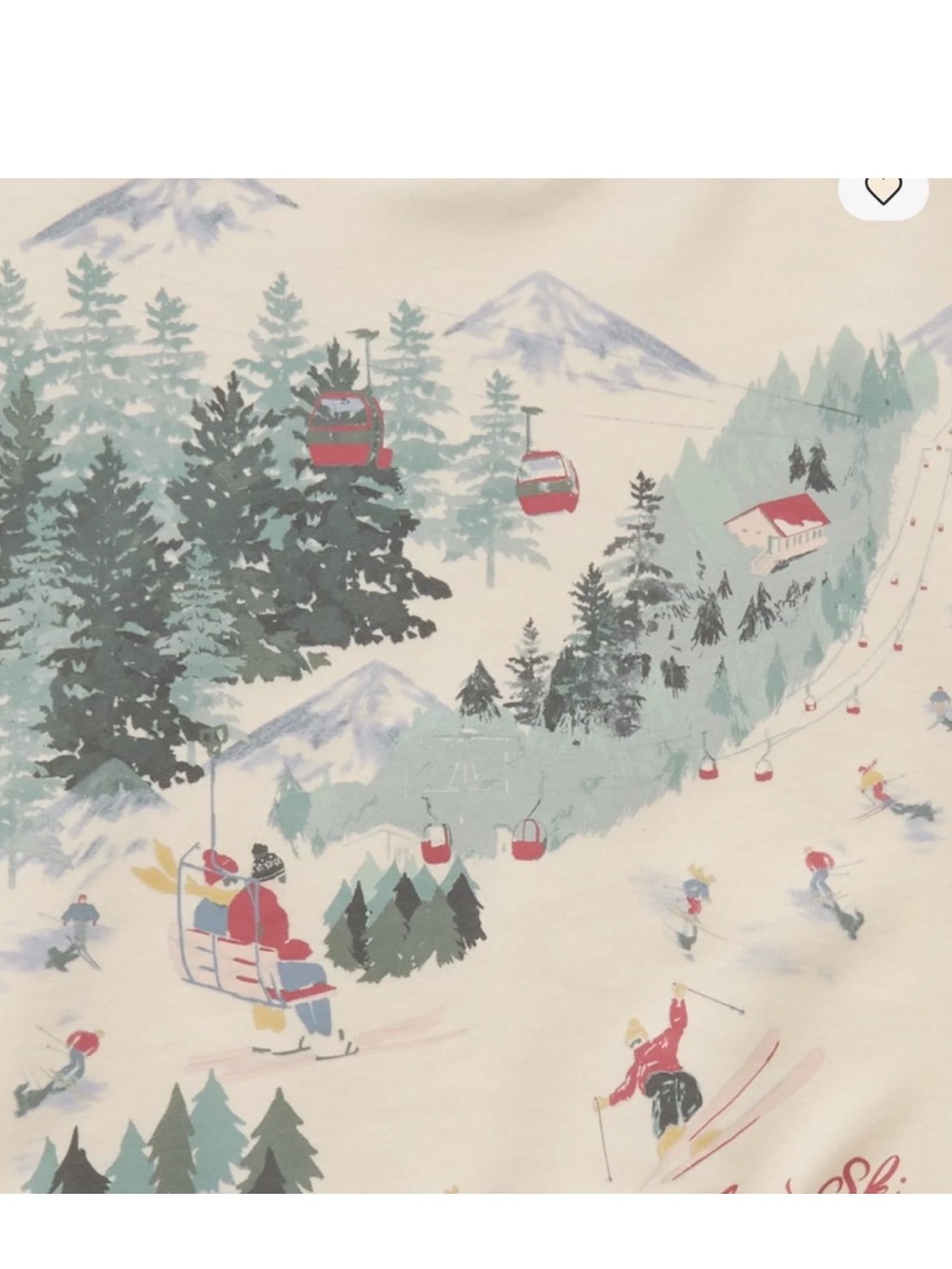American Eagle Après Ski Graphic Sweatshirt Cream Size Small NWT - Picture 2 of 7